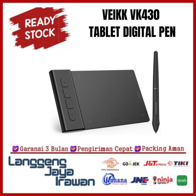 VEIKK VK430 Digital Graphic Drawing Pen Tablet Papan Gambar Digital