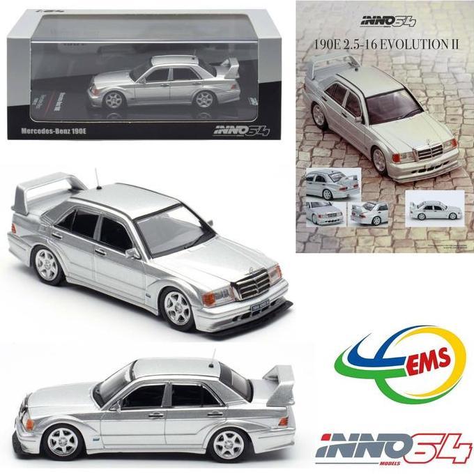 Promo IN64-190E-SIL - INNO64 1/64 MERCEDES BENZ 190E Silver | Mainan/Miniatur/Pajangan/Miniscale Dis