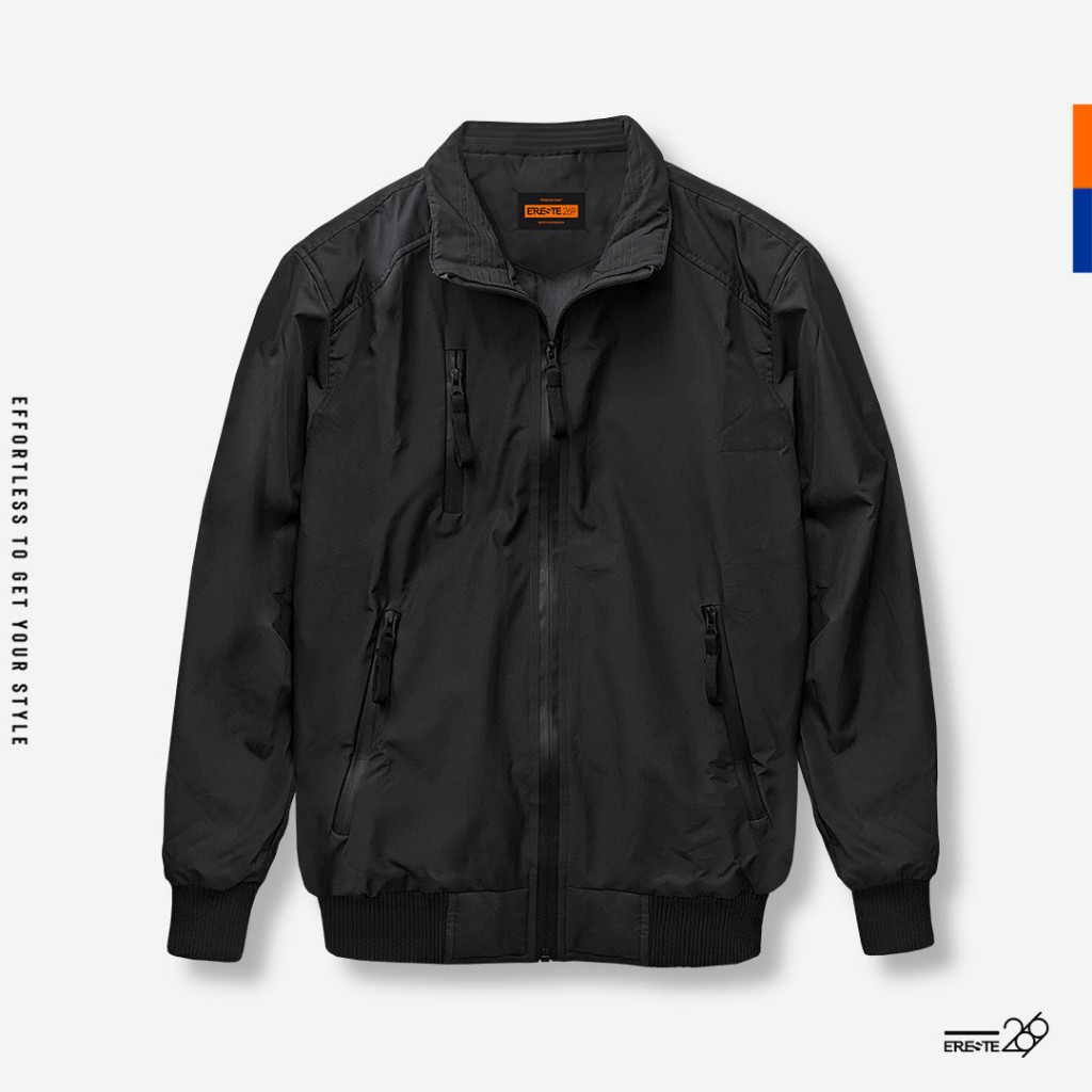 Ereste269 Jaket Parasut Pria Jaket Motor Pria Ghost Reborn Hitam