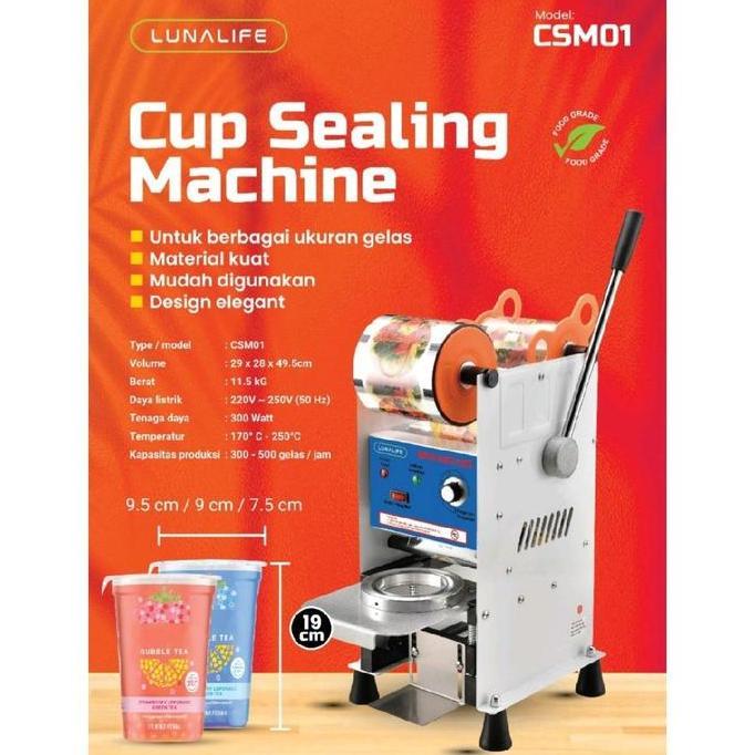 LUNALIFE CUP SEALER CSM01 CUP SEALING MACHINE