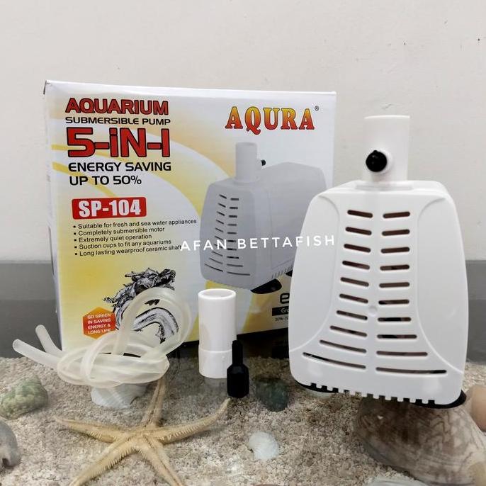Pompa Air Celup Aqura SP 104 Power Head Kolam Aquarium Aqura SP-104