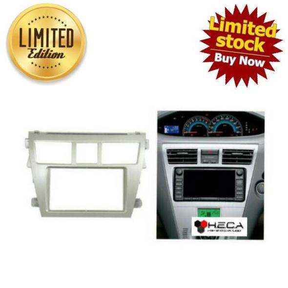 Frame Head Unit Double Din Tape Vios 2007-2012 / Limo Gen 2 (Silver)