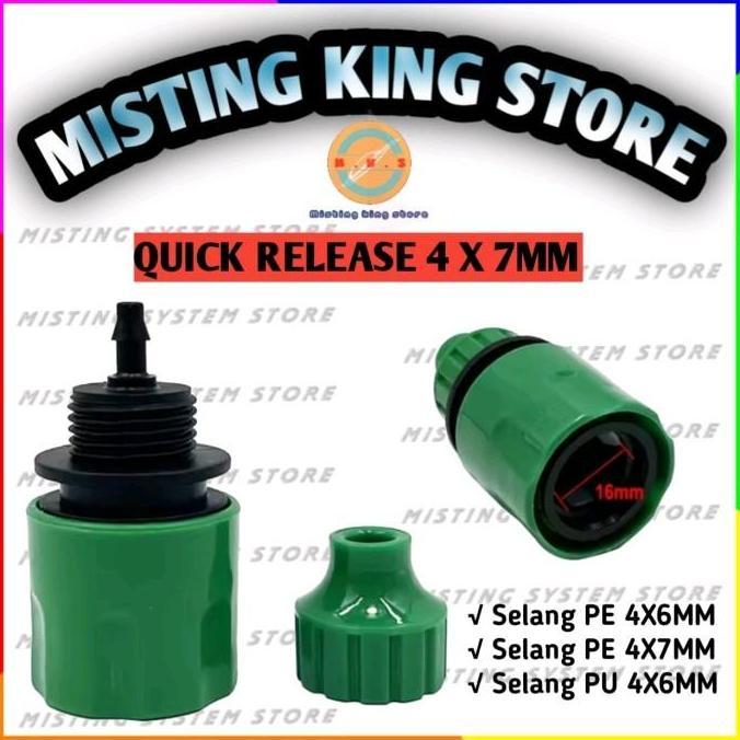 Quick Connector 7Mm Selang Pe 4/7Mm 4/6Mm Nelel Quick Release Pompa Dc Kran Air Tap Adapter