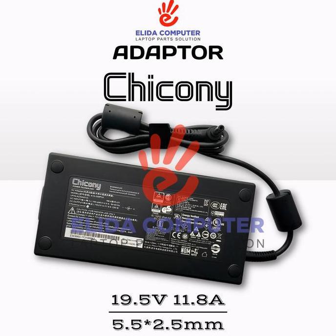ADAPTOR CHARGER CHICONY A12-230P1A DC 5.5*2.5MM 19.5V 11.8A 230W HEMAT