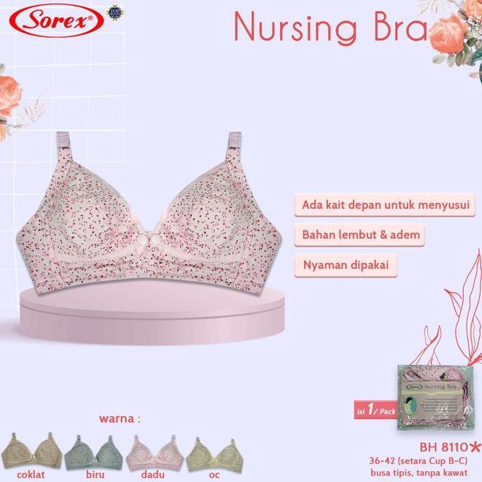 Bra Menyusui Motif Bunga Busa Tipis Sorex