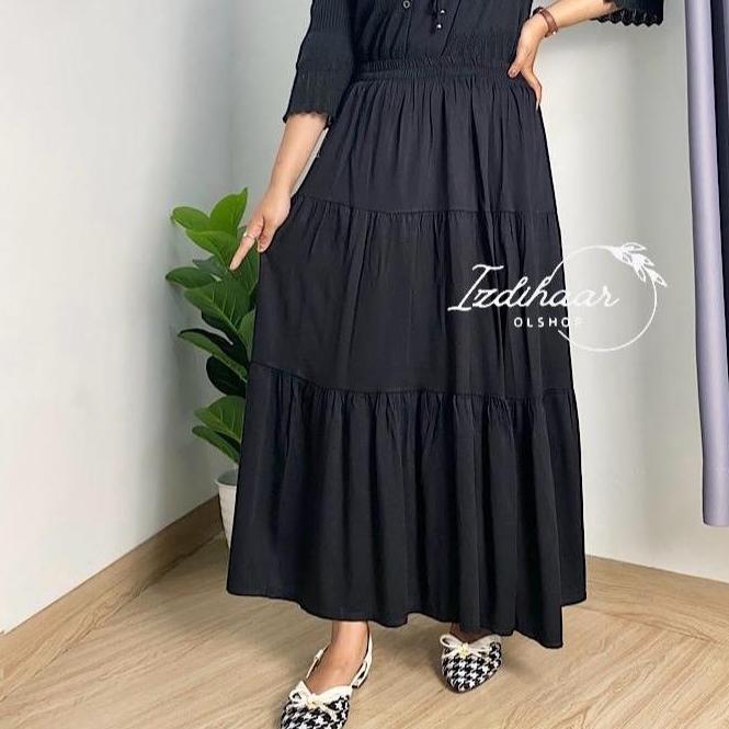 Camisa - Rok Susun Panjang Rok Susun Wanita Katun Rayon Twill
