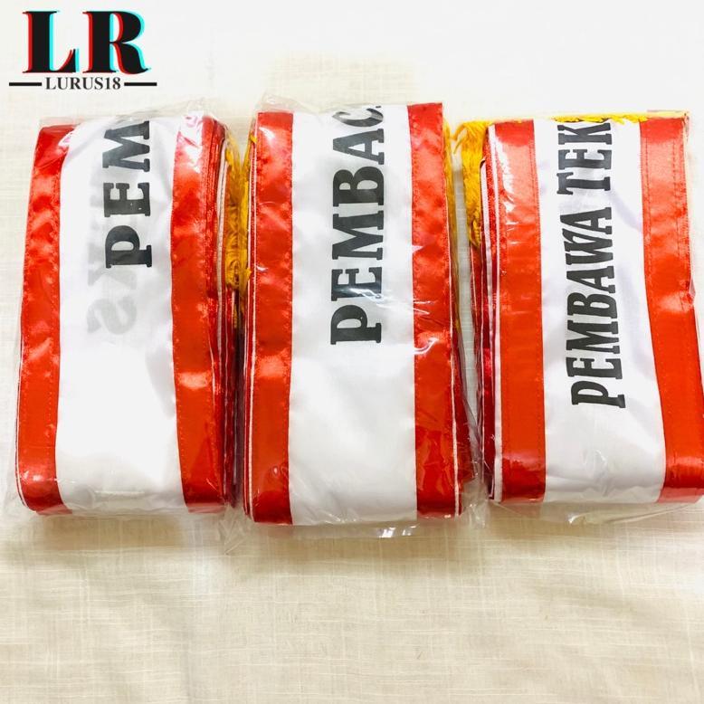 Ready SELEMPANG UPACARA BENDERA 1 SET ISI 10 SD SMP SMA MI MTS MA TEKS