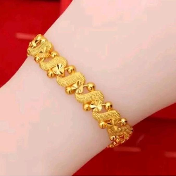Tita- Gelang Tangan Desa Titanium Anti Luntur Perempuan - Pusat Xuping Titanium Emas Putih - Bracele