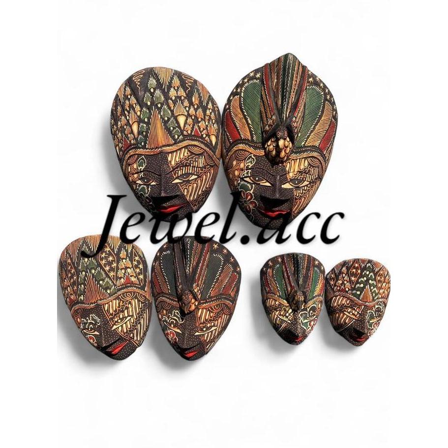 Topeng rama shinta batik termurah hiasan Dinding Diskon