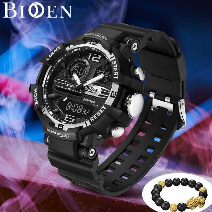 Watch- Biden Jam Tangan Pria Dital&Analog Olahraga Anti Air Luminous Jam Tangan Cowok