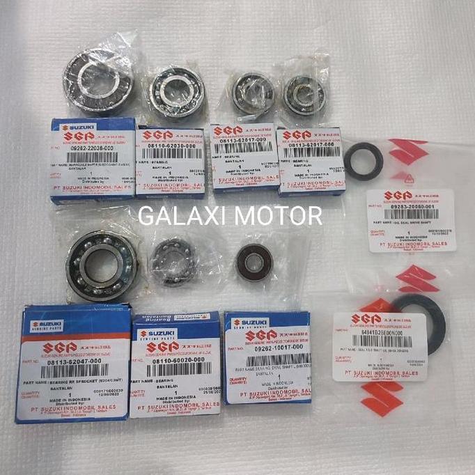SUZUKI GENUINE PART BEARING DAN SIEL GEAR BOX CVT SUZUKI SKY DRIVE 125 DENGAN NOMOR PART  09262-2203
