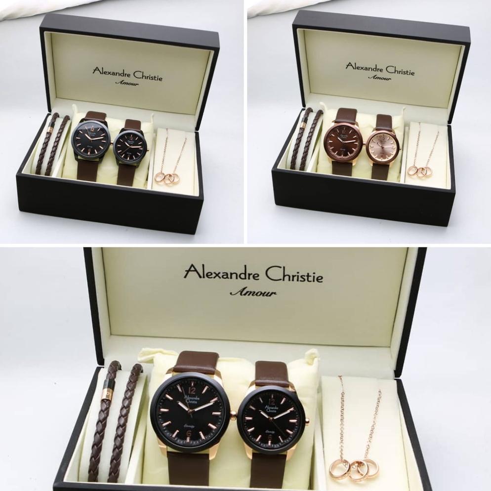 Murah Original Jam Tangan Couple Pasangan Pria  Wanita Alexandre Christie Ac 8651 | Ac8651 | 8651 Ga