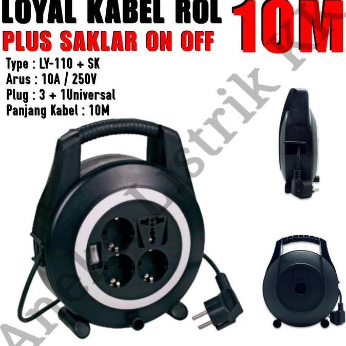 Loyal Ly110+Sk Kabel Rol 10M Full Plus Saklar On Off Ly 110 + Sk Ly110