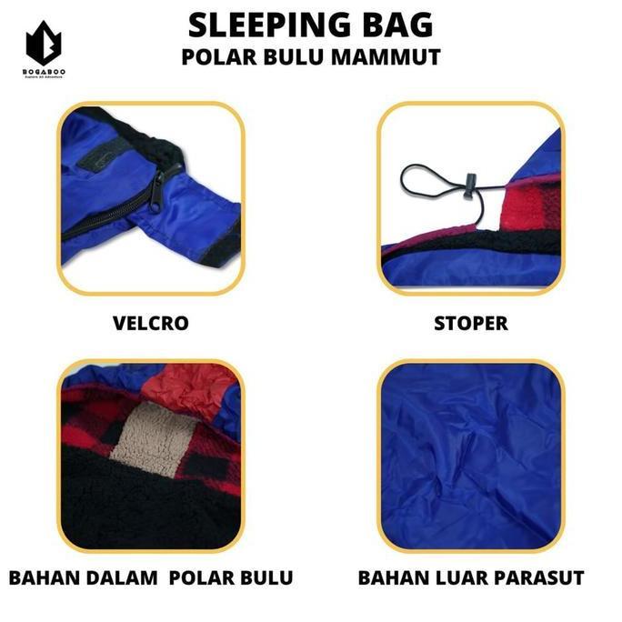 Sleeping Bag Polar Bulu Merk Mammut - Kantong Tidur - SB - Sleping Bag