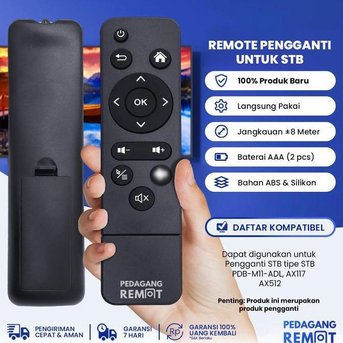 Remote Stb Set Top Box Ax-512 / Indibox Ax117 Rca-117