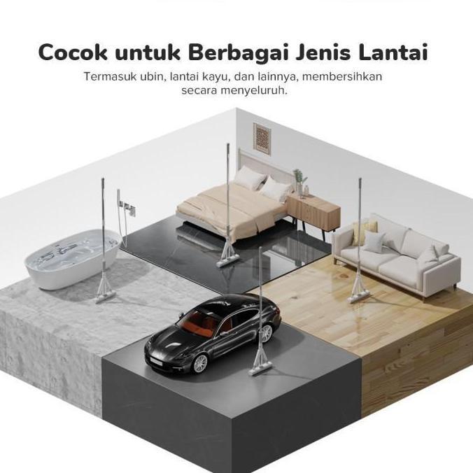 Sekre- Cooger Sponge Mop Alat Pel Busa Peras Lipat Otomatis Pel Spons Pva Cepat Lunak Pel Penyerap A