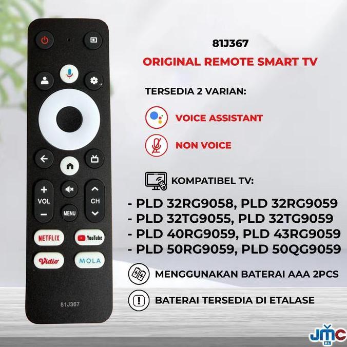 Moc- Remote Android Smart Tv 81J194 81I960 81J273 81J237 81J237M01 81J172 81J208 81J367