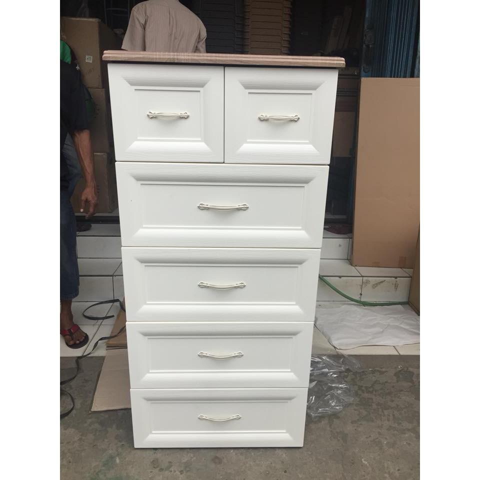 Lemari Pakaian Plastik Olymplast Odc Classic Putih Laci Drawer 5 Susun Cream