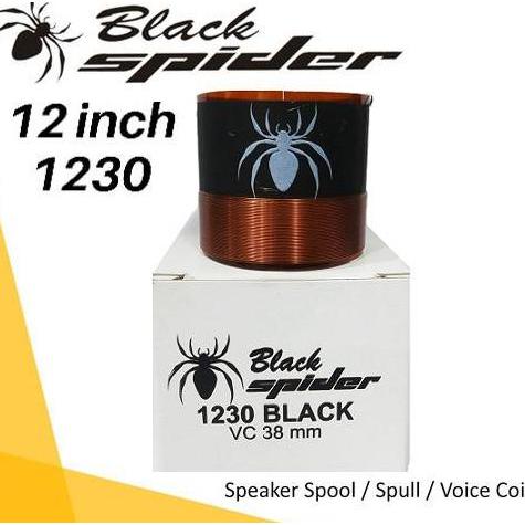 SC SPUL SPOOL VOICE COIL SPEAKER 12 INCH BLACK SPIDER 1230 VC 38MM ( 1.5INCH ) BLACK SPOL BS1230 12I