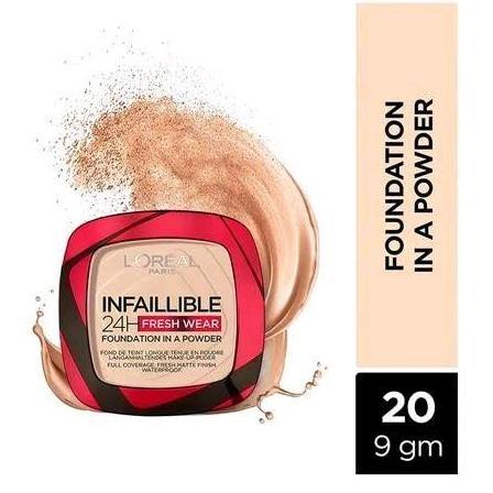 Infallible 24H Fresh Wear Foundation in a Powder Loreal - 20 Ivory