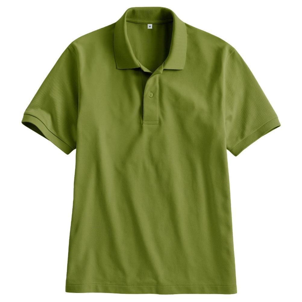 Premium Dunia Wangki Polos-Kaos Polo Pria Warna Hijau Lumut Lengan Pendek / Atasan Kaus Polo Hijau L