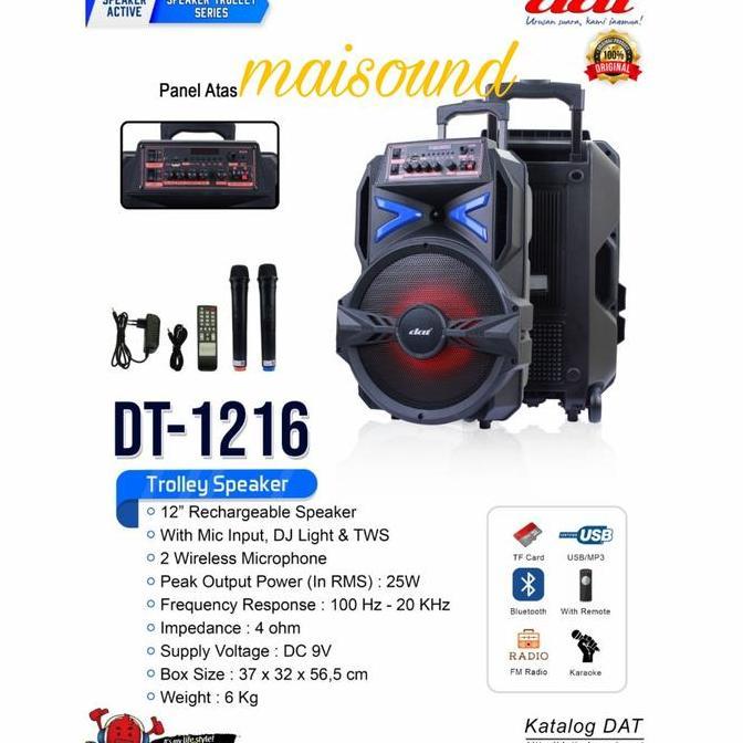 Promo SPEAKER PORTABLE DAT DT 1216 12 INCH MEETING DAT DT1216 ORIGINAL 12IN Diskon