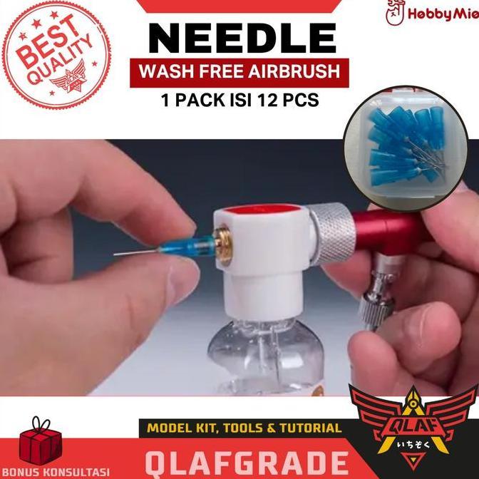 WASH FREE AirBrush NEEDLE Hobby mio Replacement  - Clean Free AirBrush penganti ujung penbrush