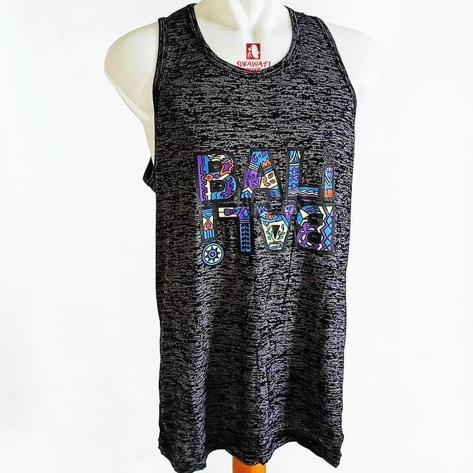 BAJU KAOS SINGLET BALI BALI TANPA LENGAN PRIA MOTIF