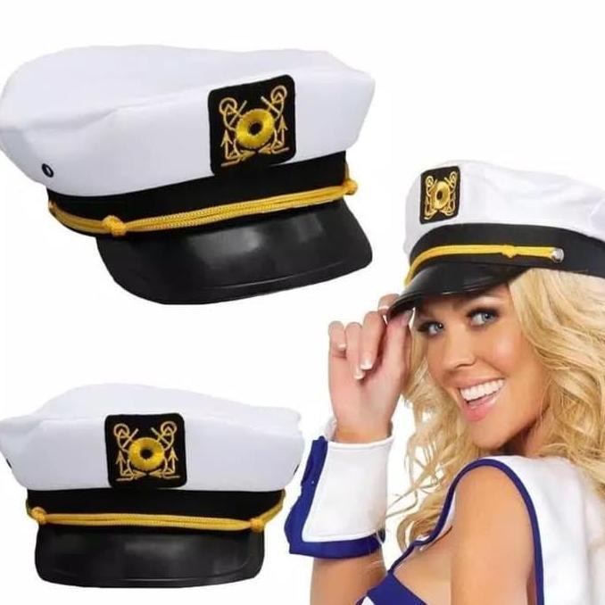 Topi Captain Pelaut / Topi Sailor Pelaut / Topi Pelaut Diskon