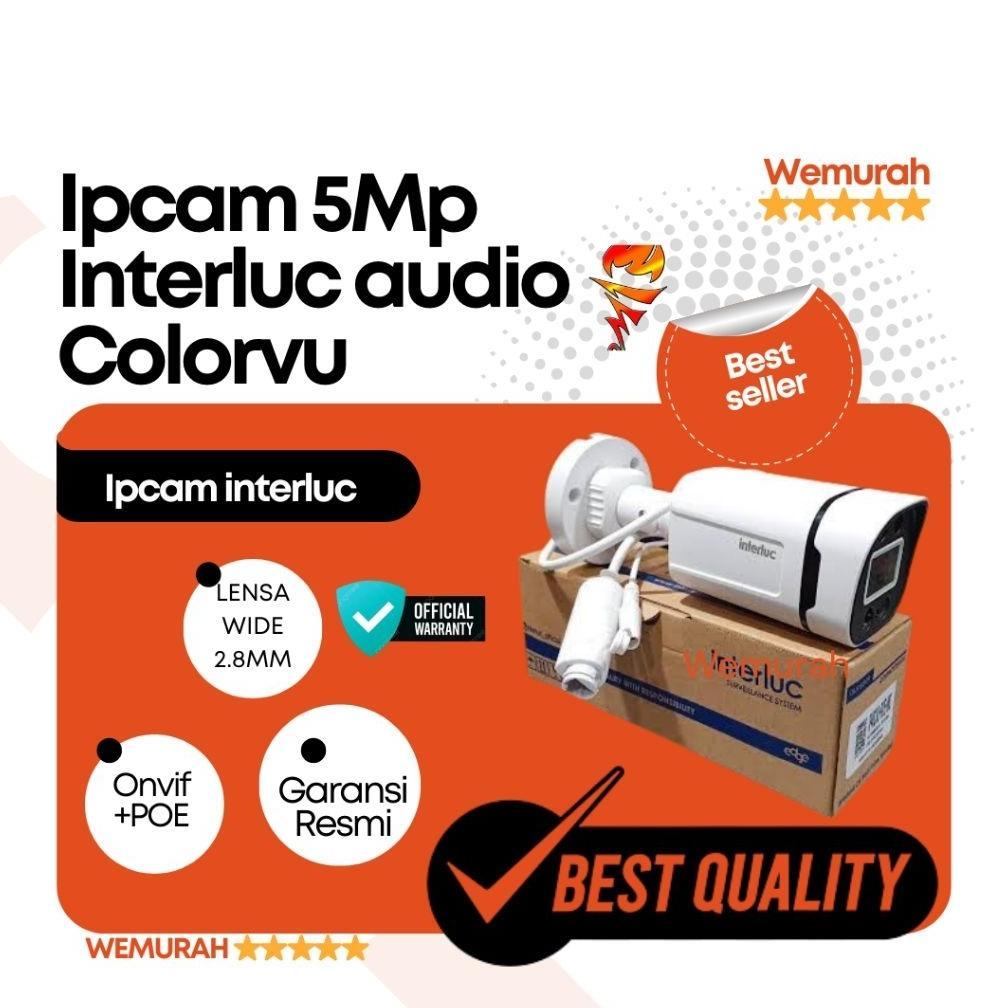 Ipcam Outdoor Colorvu 5MP Interluc - Cctv Ipcam Interluc 5MP Colorvu Best