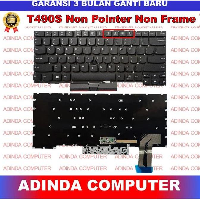 Keyboard Lenovo Thinkpad E480 T480 T480S T490 T490S T495 Non Pointer
