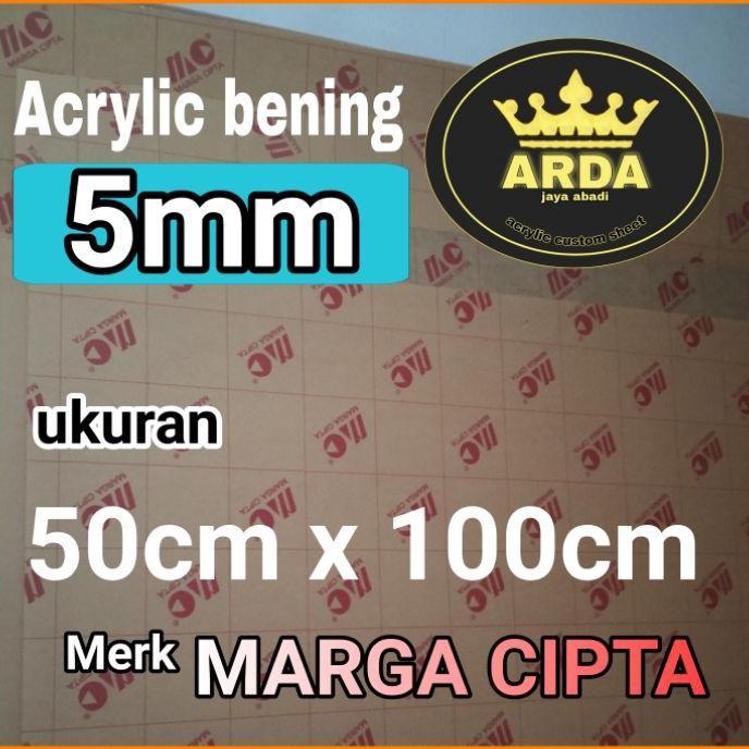 Akrilik 5Mm Bening 50 X 100 Cm Akrilik Lembaran