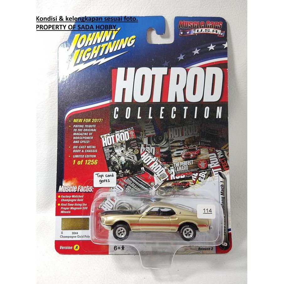 JOHNNY LIGHTNING 1969 FORD MUSTANG MACH 1 GOLD S2025