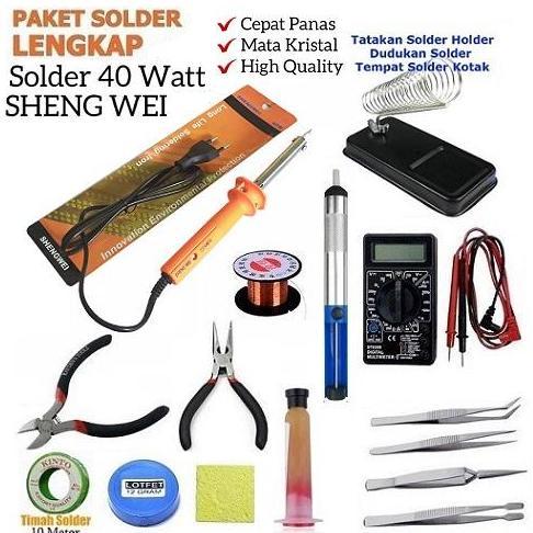 PAKET SOLDER LENGKAP 40W MATA KRISTAL RUNCING PERALATAN MENYOLDER SET