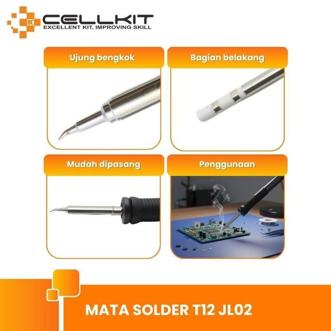 CELLKIT Mata Solder T12 ILS Lancip, JL02 Bengkok, K Pisau, KS Pisau Kecil Seri T12D T12x T12 Pro ST9