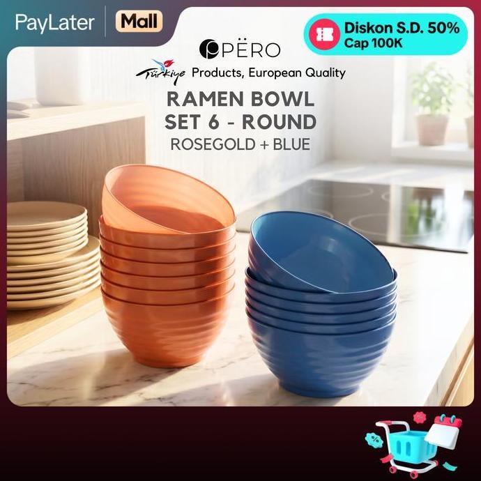 [JORDI ONSU] Pero Ramen Bowl Round Set Of 6 / Mangkok Ramen