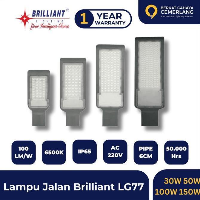 Lampu Jalan Pju Brilliant Led 30W 50W 100W 150W 200W Lg77
