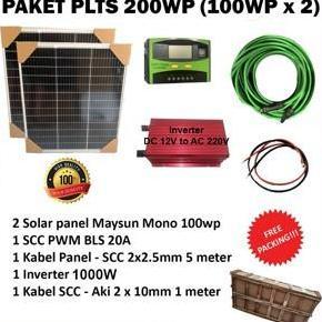 Paket Plts Solar Panel Tenaga Surya 200Wp
