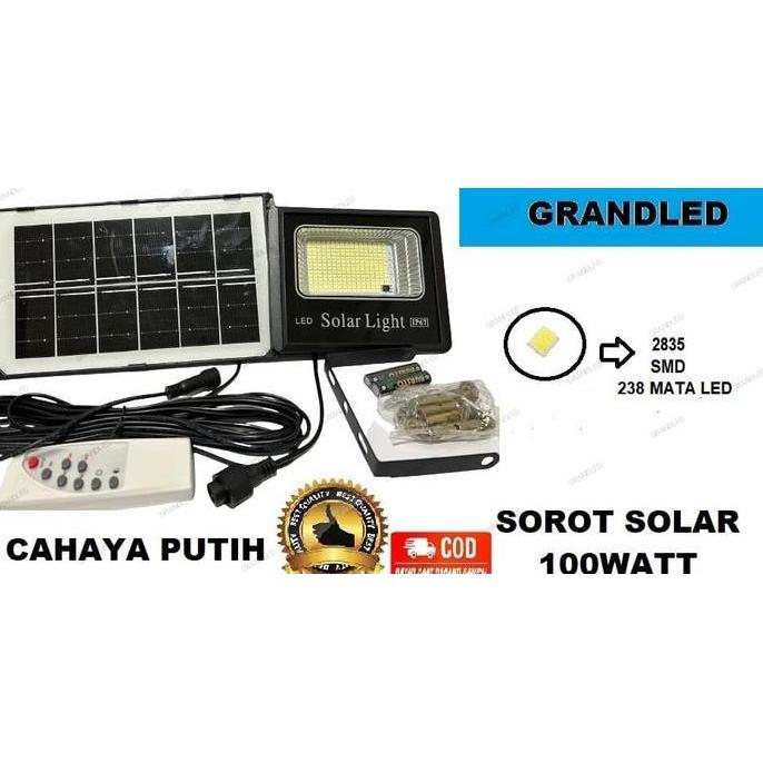 Lampu Sorot Solar Led Tenaga Surya 100Watt / Solar Cell 100W Panel 100