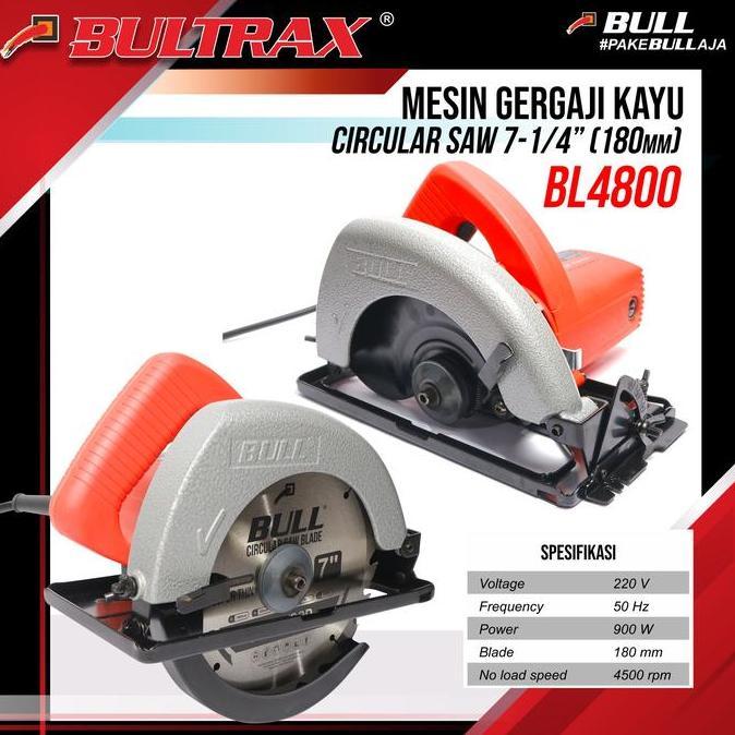Pilihan - Mesin Gergaji Kayu Circular Saw Bl4800 Bull