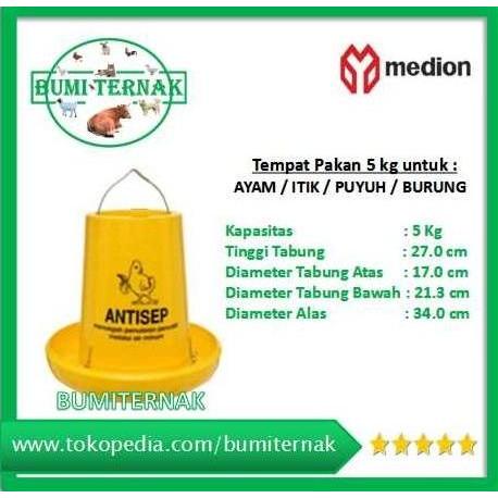 Tempat Pakan Ayam 5 kg Medion