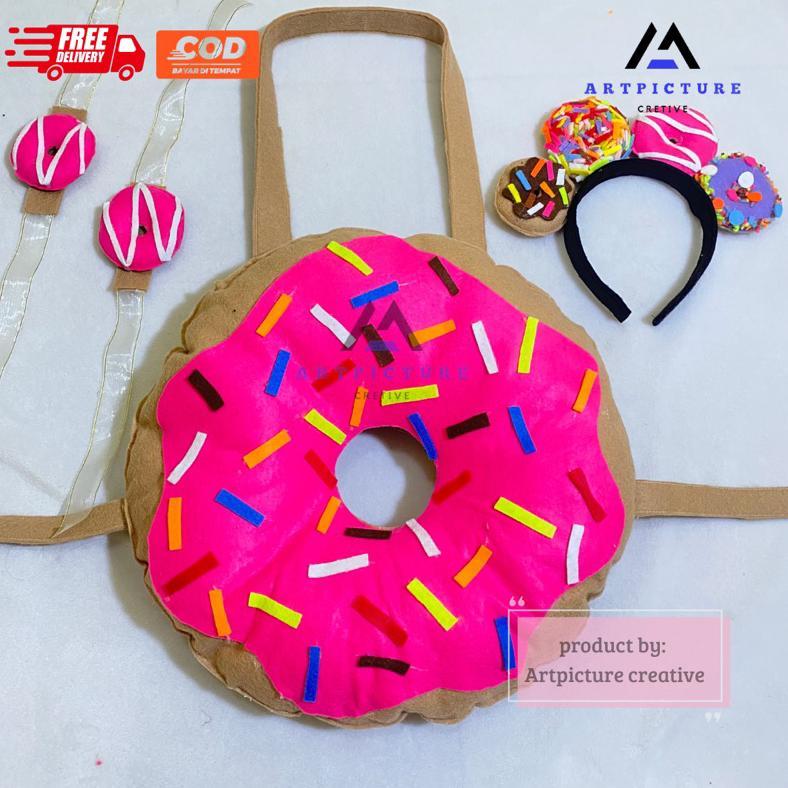 Diskon Satu Paket Dan Terpisah Kostum Pentas Tema Donat Lucu/Kostum Pentas/Kostum Donat Anak-Anak/Ko