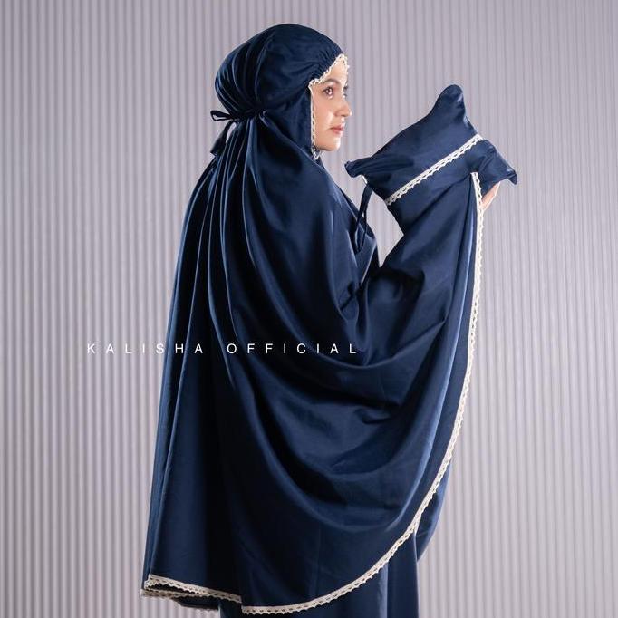 Lansungkirim- Kalisha - Alana Prayer Set Series Mukena Katun Polos Renda