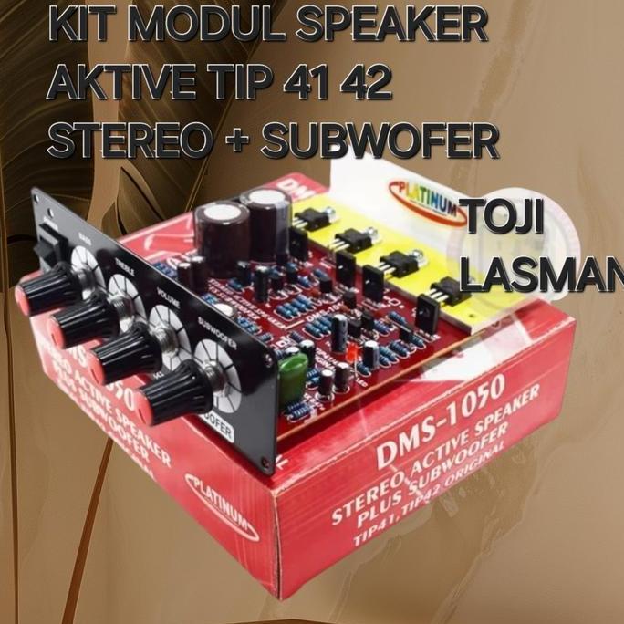 HIMAX ( DMS 1050 ) KIT PCB AKTIF ACTIVE STEREO TIP 41 42 TIP41 +SUBW SUBWOFER DMS 1050. KIT PCB MODU