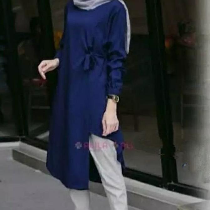 Lidya Tunik Hijab Muslim Atasan Wanita Kekinian Muslimah Fashion Wanita Baju Wanita Lembut Tebal Pan