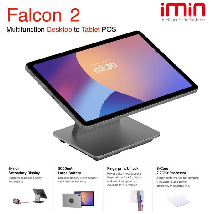 iMin Falcon 2 4GB / 64GB Android 13 - Mesin Kasir Tablet LTE,4G,Wifi