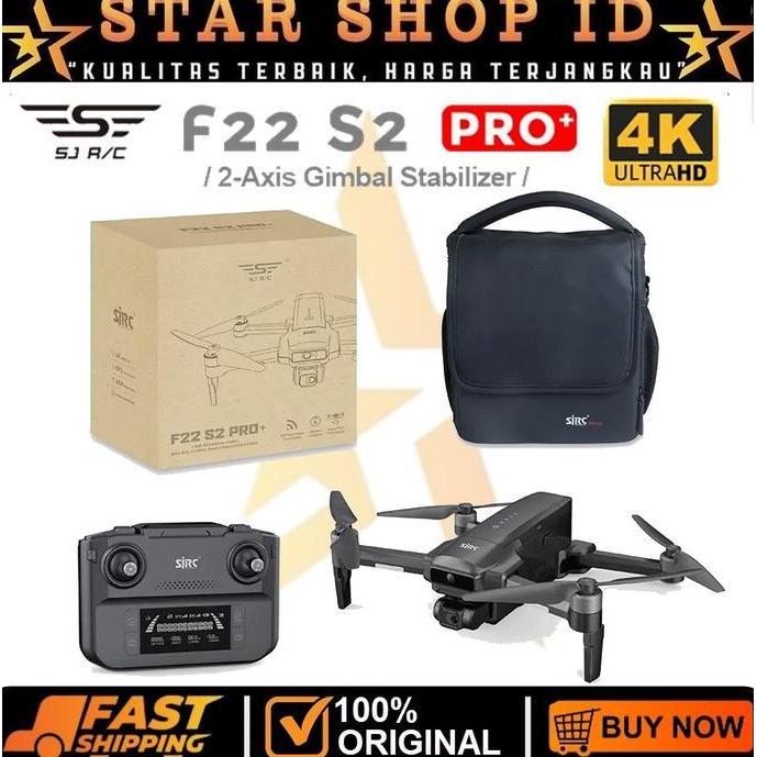 Drone Sjrc F22 S2 Pro+ 6Km 2-Axis Gimbal 4K Kamera Rc Drone Gps Quadcopter Upgrade Sjrc F22S 4K Pro 
