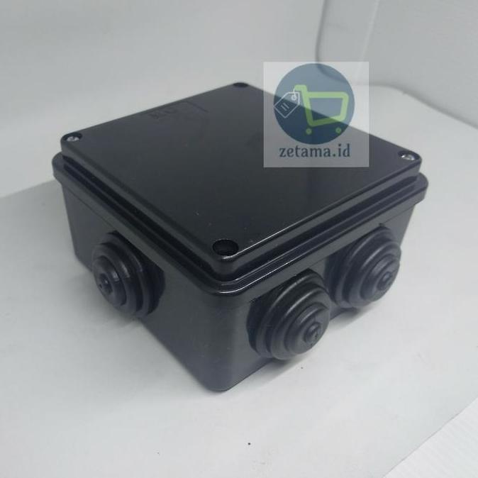 Junction Box 10x10 Hitam Glan Duradus 10cm IP55 Qsm