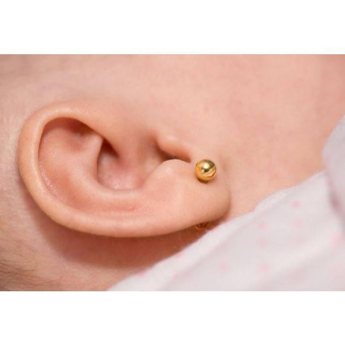 Hot Anting Tusuk / Giwang Tindik Anak Bayi Emas Muda (Seperempat) 0,25 Gram