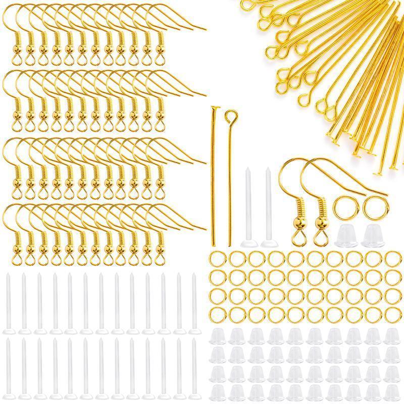 1200 Buah Kit Kait Anting Hipoalergenik Pin Mata/Kepala Jump Ring Untuk Diy Anting